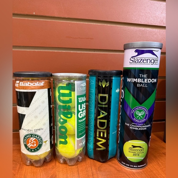 Other - Tennis Ball Can Set with Babolat, Wilson, Diadem, Slazenger